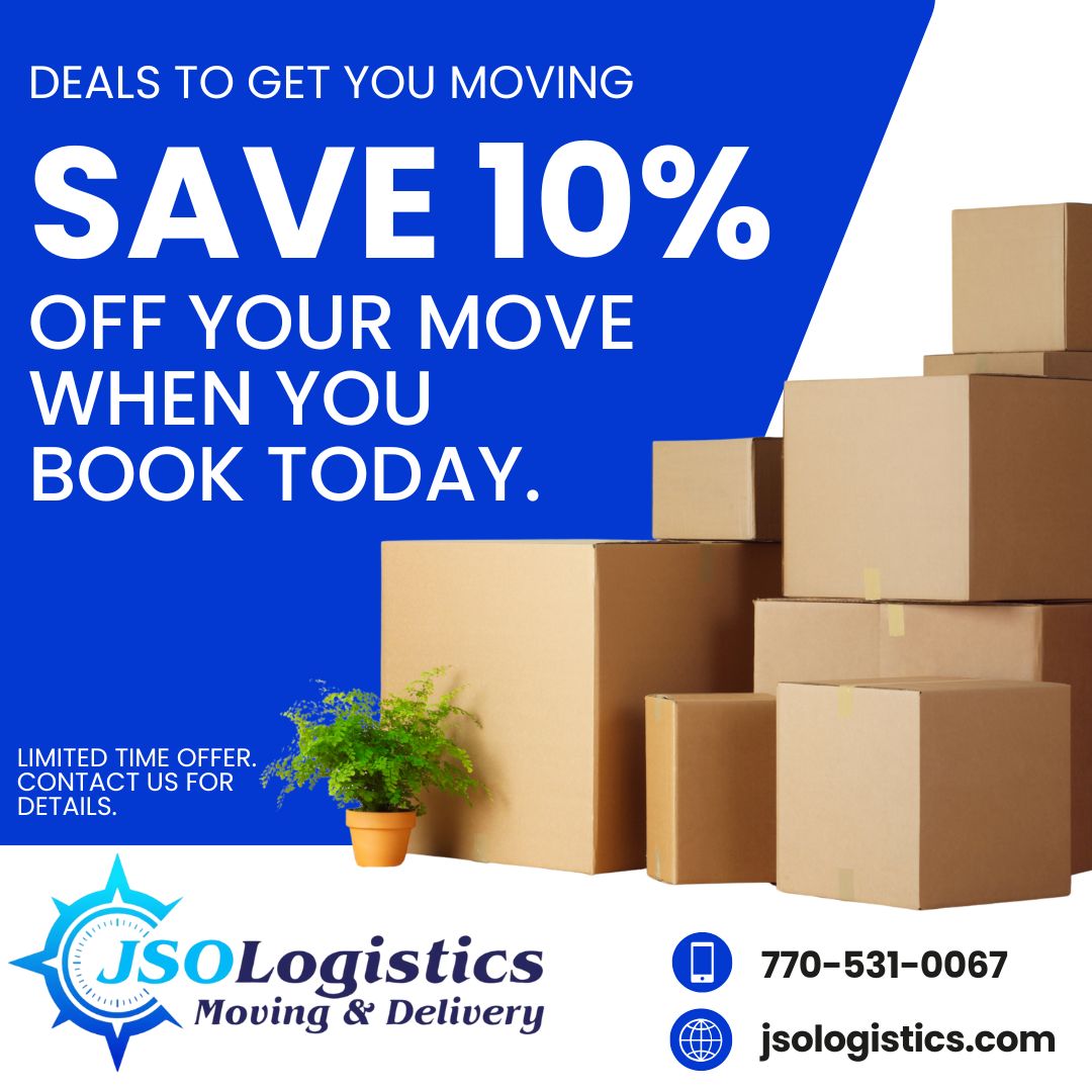 JSO 10% off move Save 10& on your move